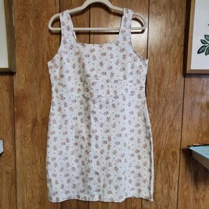 No Boundaries White Floral 90s Look Mini Dress Size XL Juniors